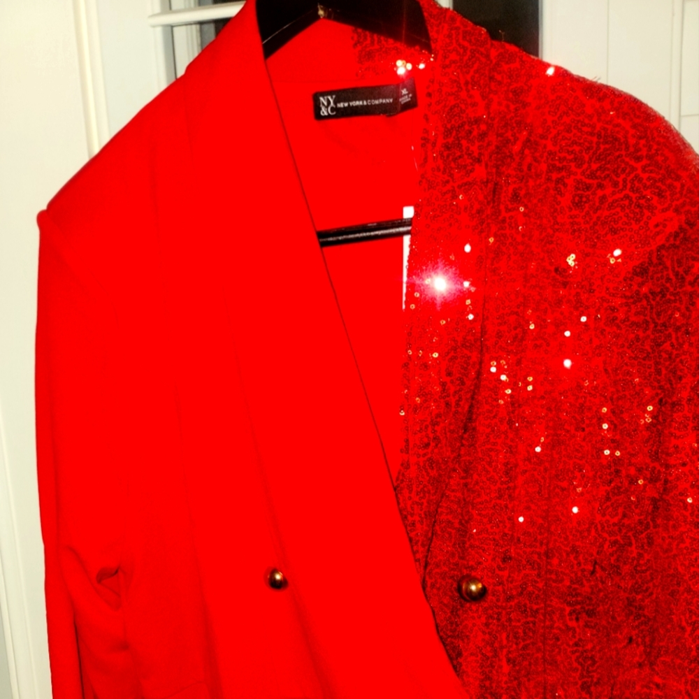 Sequin Blazer Dress COCO RED